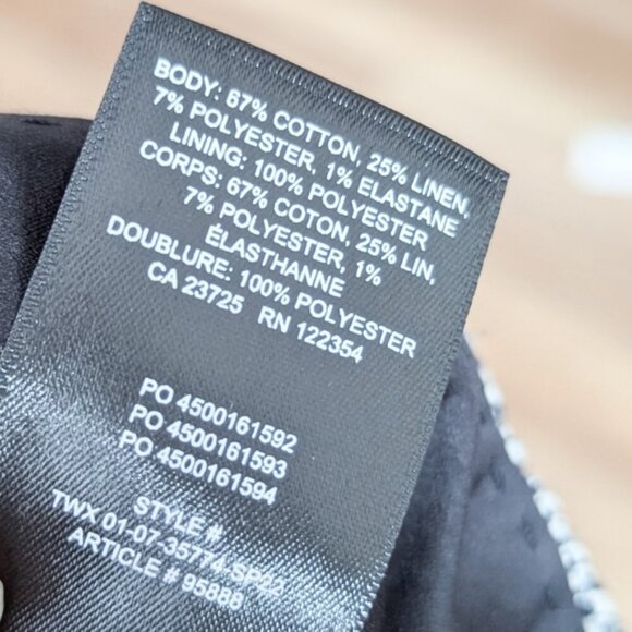 BABATON Tweed Mini Skirt Kinsley Linen Black White ARITZIA 4 - Picture 11 of 11